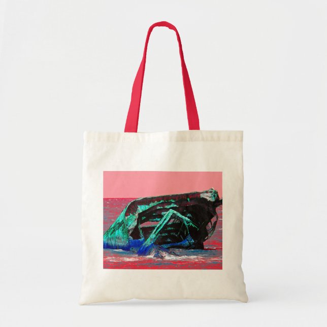 Shipwreck Abstract Pink Tote Bag (Front)