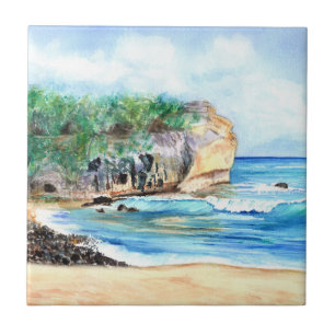 Shipwreck Beach Kauai Ceramic Tile