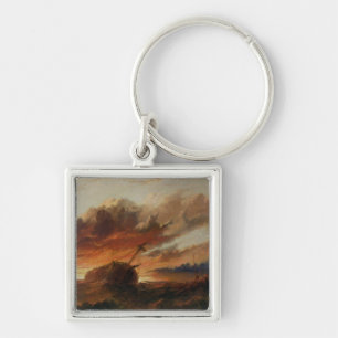 Shipwreck, c.1850 (oil on canvas) keychain