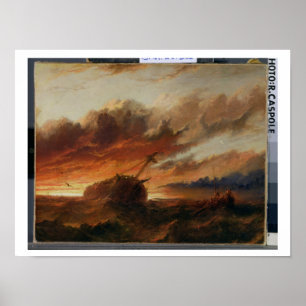 Shipwreck, c.1850 (oil on canvas) poster
