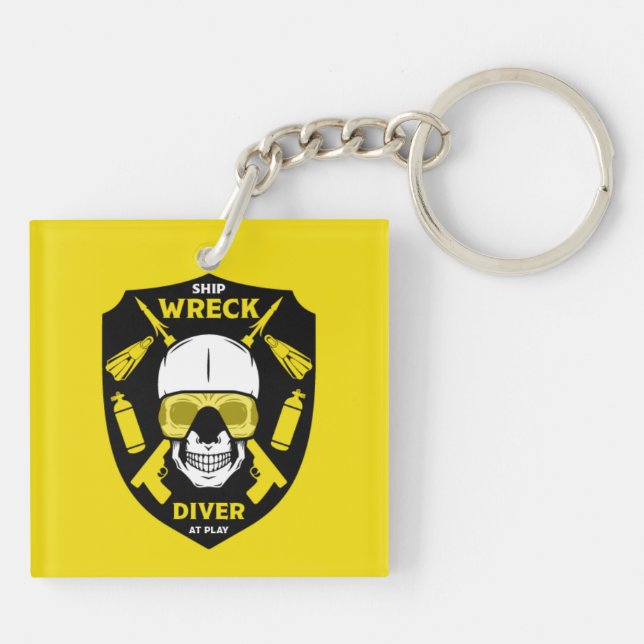 shipwreck divers    keychain (Back)