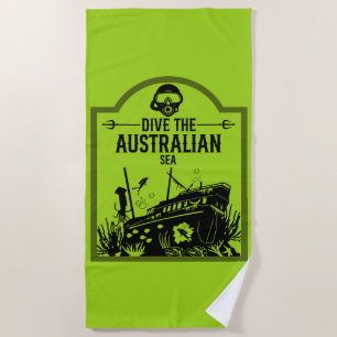 Shipwreck Diving Australia Beach Towel