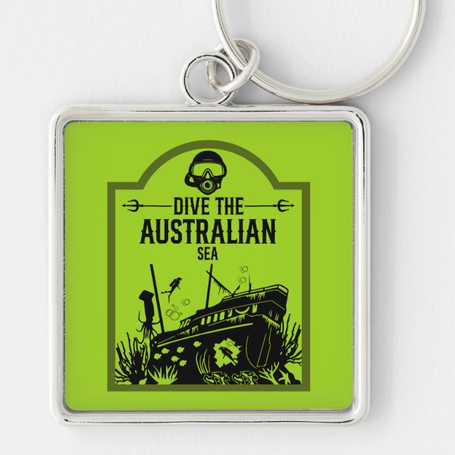 Shipwreck Diving Australia  Keychain (Front)