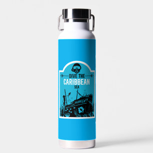 Shipwreck Diving Caribbean Water Bottle