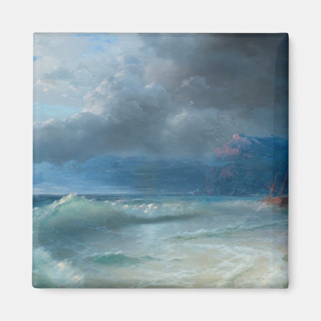 Shipwreck on a Stormy Morning, Aivazovsky  Magnet (Front)