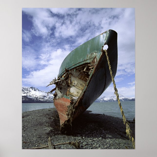 Shipwreck On Shore Poster (Front)