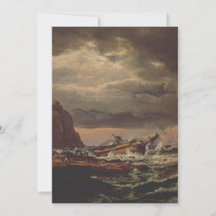 Shipwreck on the Norwegian Coast by Johan Dahl  Invitation