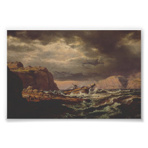 Shipwreck on the Norwegian Coast by Johan Dahl Photo Print