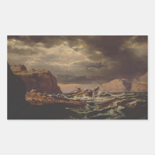 Shipwreck on the Norwegian Coast by Johan Dahl  Sticker