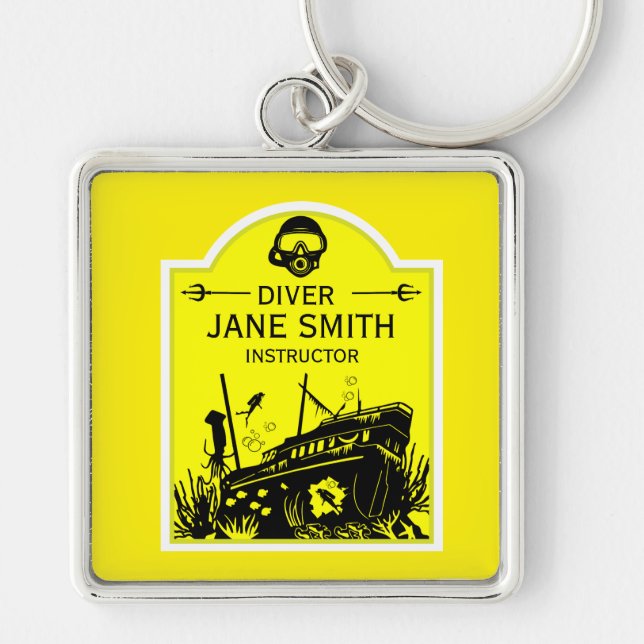 Shipwreck Sea Divers Keychain (Front)