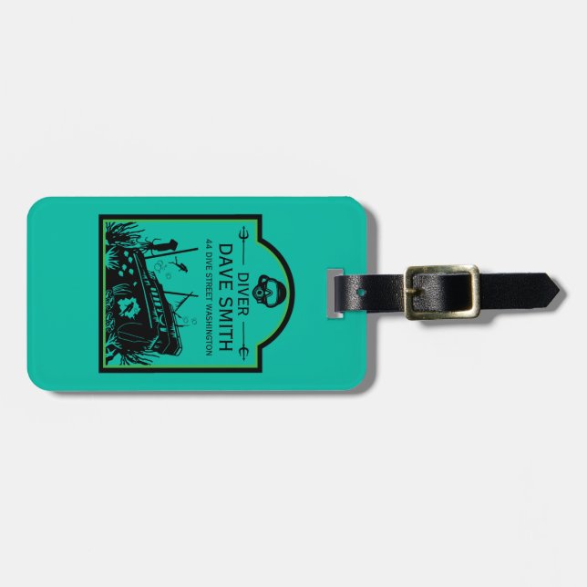 Shipwreck Sea Divers Luggage Tag (Front Horizontal)