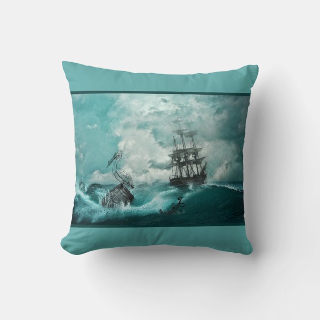 Shipwreck Throw Pillow (Front)