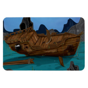 Shipwreck underwater magnet