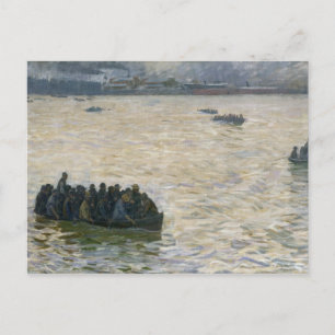 Shipyard Workers Returning Home on the Elbe Postcard