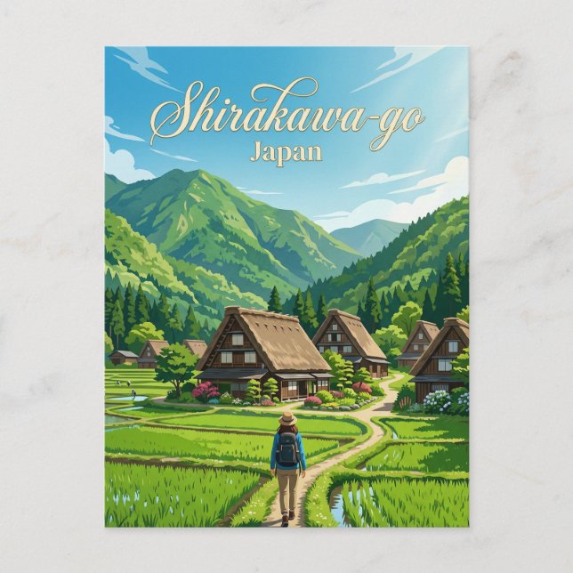 Shirakawa-go Japan Postcard (Front)