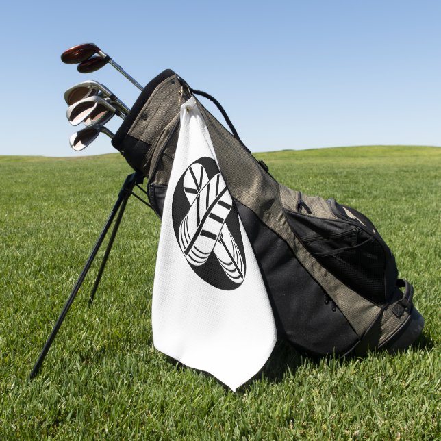 Shirakawa hawk feathers golf towel (Green)