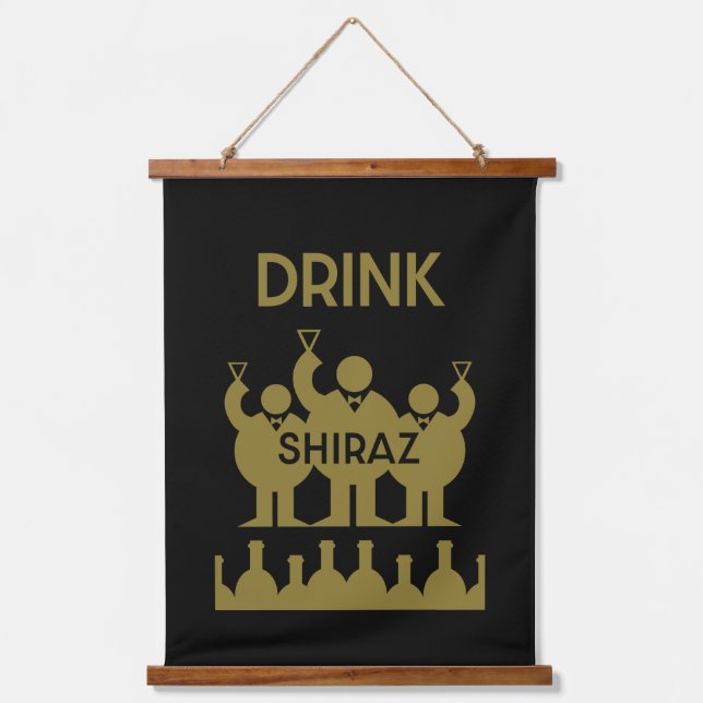 Shiraz Wine Drinkers Hanging Tapestry (Front)