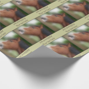 Shire Draught Horse Face Personalized Wrapping Paper