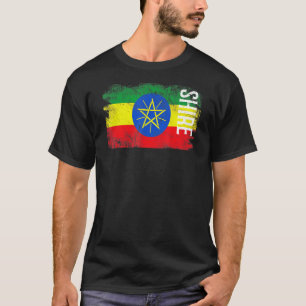 Shire Ethiopia Flag For Ethiopians Men Women Kids T-Shirt