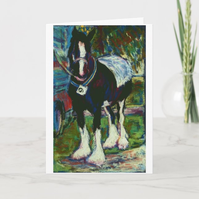 Shire Horse Birthday Card (Front)
