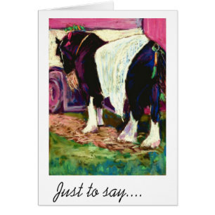 Shire Horse Card.