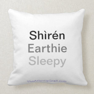 Shiren Earthie Sleepy Throw Pillow