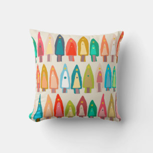 Shirish trees ikat throw pillow