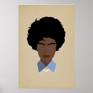 Shirley Chisholm, Black Women History Makers Icon Poster