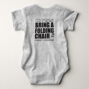Shirley Chisholm Folding Chair Baby Bodysuit
