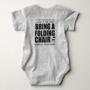 Shirley Chisholm Folding Chair Baby Bodysuit