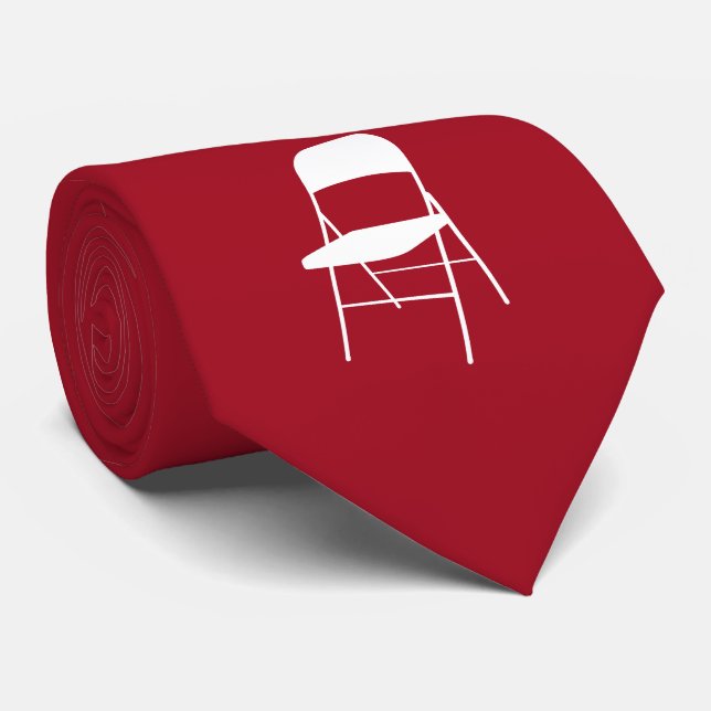 Shirley Chisholm Folding Chair Neck Tie | Red (Rolled)