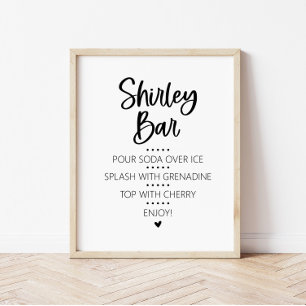 Shirley Temple Mocktail Bar Sign
