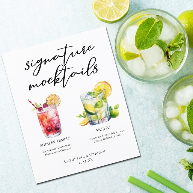 Shirley Temple Mojito Signature Mocktails Menu (Creator Uploaded)