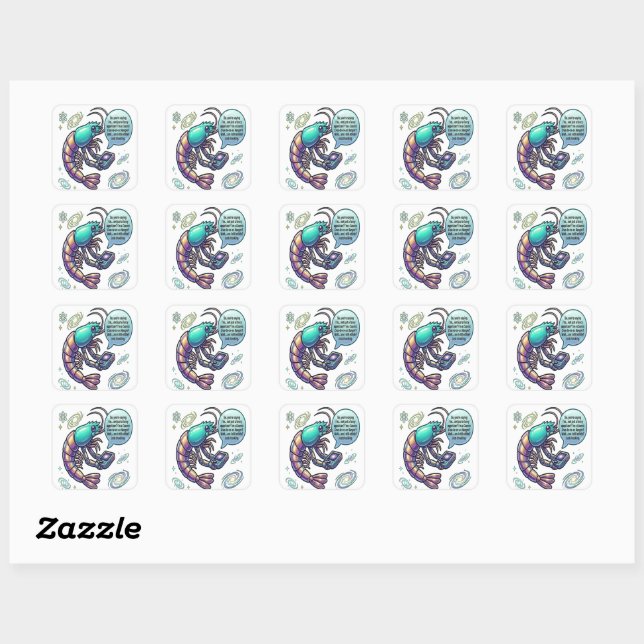 Shirmp Funny qoute Square Sticker (Sheet)