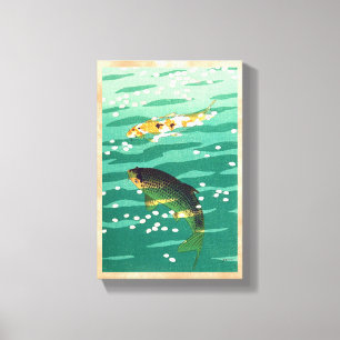 Shiro Kasamatsu Karp Koi fish pond japanese art Canvas Print