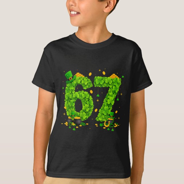 Shirt 67 Meme Shamrocks Six Seven (Front)