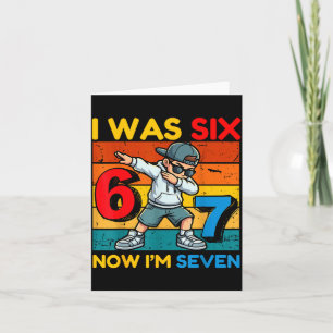 Shirt 6 7 Old 7th Birthday Card
