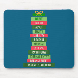 Shirt Accounting Christmas Create Spreadsheets Cow Mouse Pad