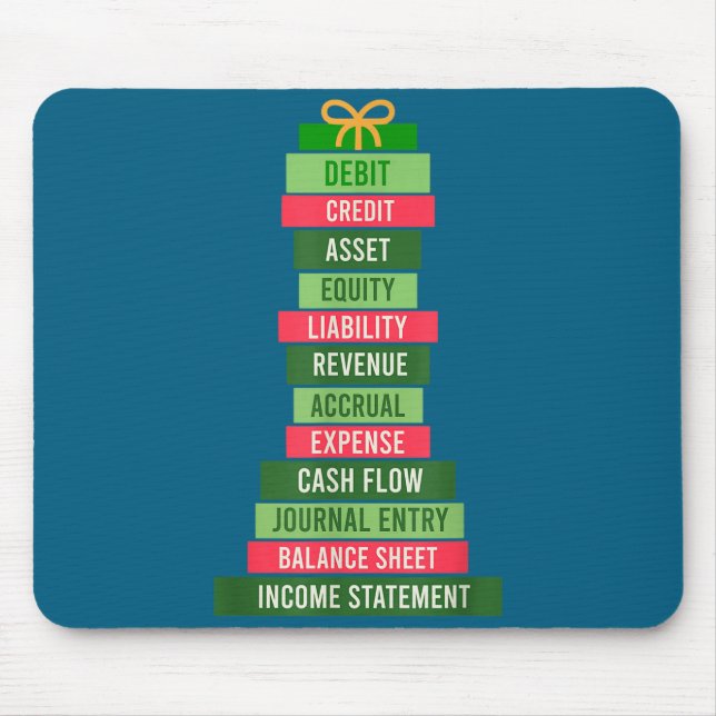 Shirt Accounting Christmas Create Spreadsheets Cow Mouse Pad (Front)
