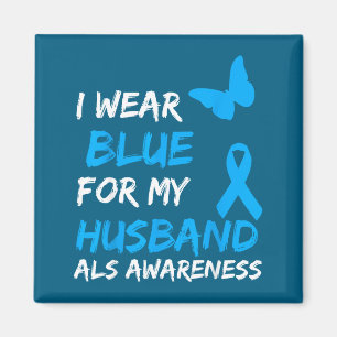 Shirt Als Awareness Blue Husband Magnet