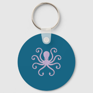 Shirt Angry Octopus Middle Finger Novelty Keychain