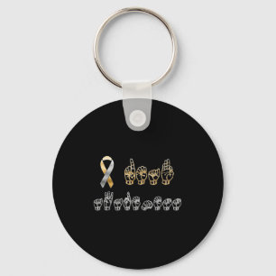 Shirt Asl American Sign Language Deaf Keychain
