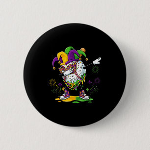 Shirt Baseball Mardi Gras Carnival Party 2 Inch Round Button