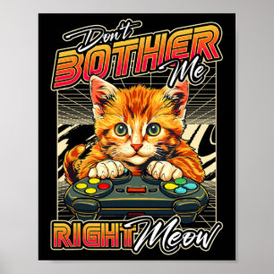 Shirt Cat Gaming Shirt Men Boys Video Game &amp; C Poster