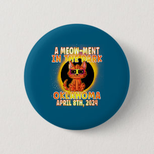 Shirt Cat Total Solar Eclipse Pun 2 Inch Round Button