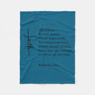 Shirt Christian Faith Bible Scripture Matthew Fleece Blanket