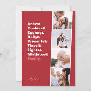 & Shirt Christmas Card And List Photo Holiday Card