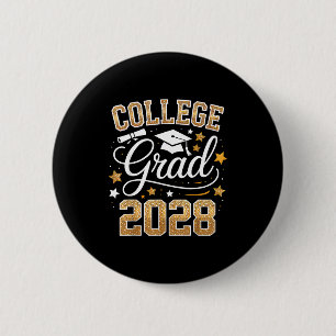 Shirt College Grad Class 2028 Senior 2 Inch Round Button