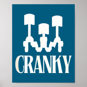 Shirt Cranky Car Engine Cars Lover Poster