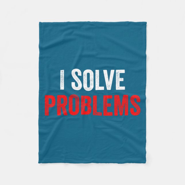 Shirt Create Problems Solve Problems Matching Fleece Blanket (Front)